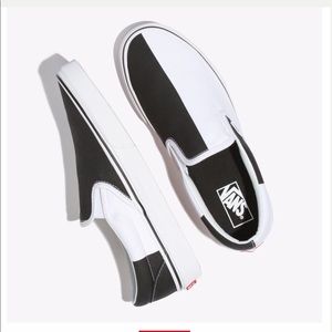 vans mega checker slip on